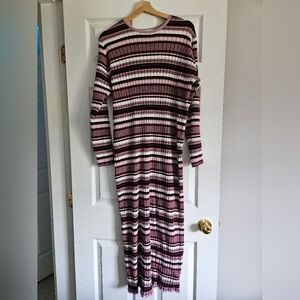 Ricki's Red and White Maxi Pencil Dress